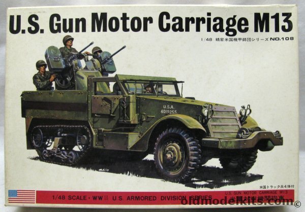 Bandai 1/48 US Gun Motor Carriage M13 Half Track, 8283-500 plastic model kit